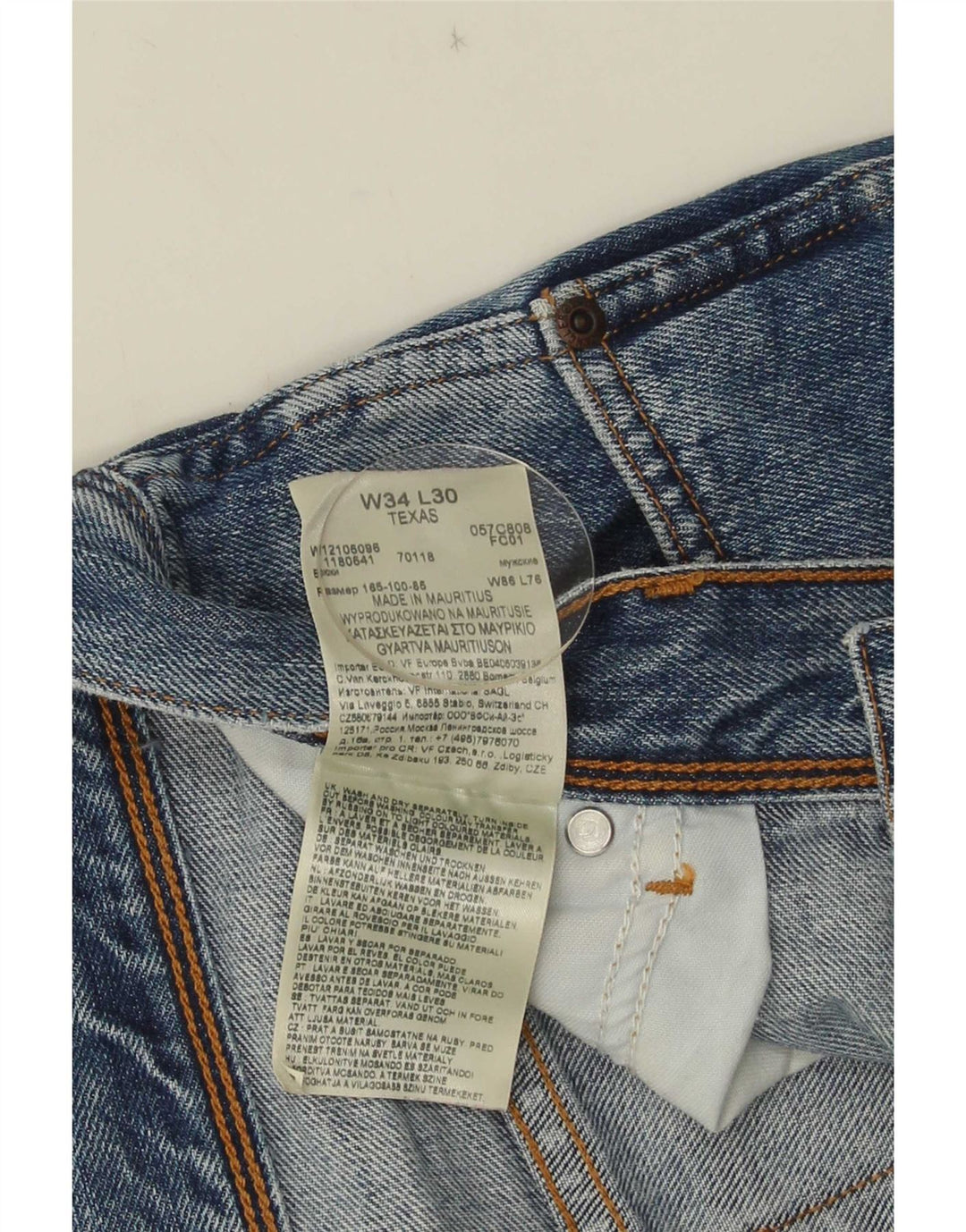 Wrangler Masculino Texas Straight Jeans W34 L30 Azul Algodão