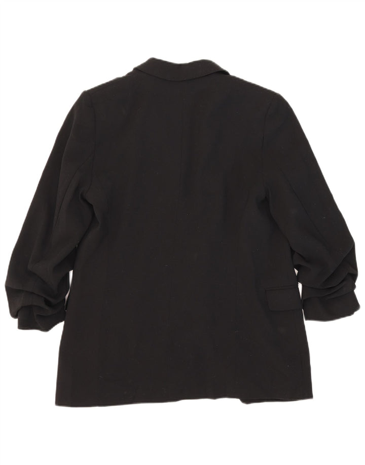 Jaqueta Blazer Feminina Marks & Spencer Reino Unido 12 Poliéster Preto Médio