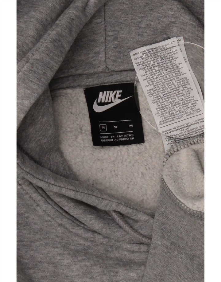 Moletom com capuz masculino Nike médio cinza manchado de algodão