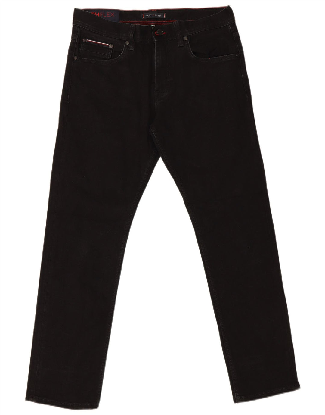 Tommy Hilfiger Masculino Bleecker Slim Jeans W32 L30 Algodão Preto