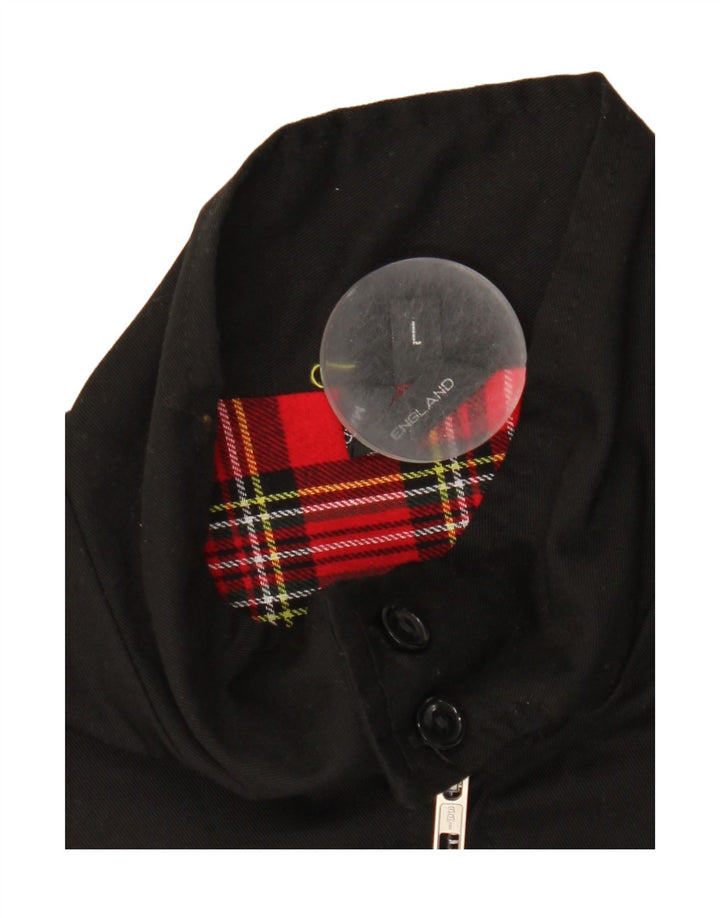 Jaqueta bomber masculina vintage UK 40 poliéster preto grande