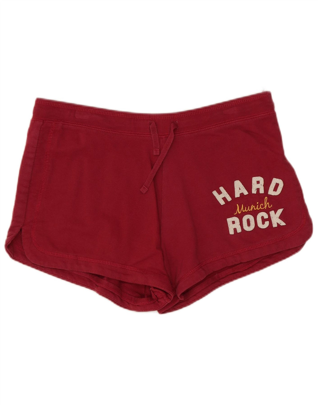 Shorts esportivo feminino HARD ROCK CAFE Munich Graphic UK 14 algodão vermelho médio