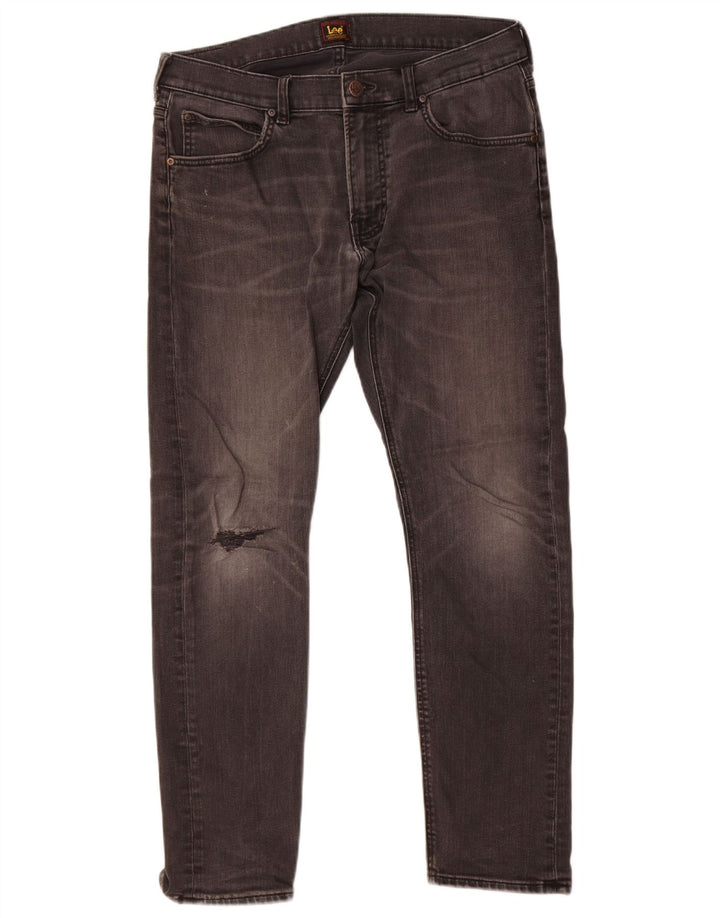 Lee Mens Luke Slim Jeans W32 L30 Algodão Cinza