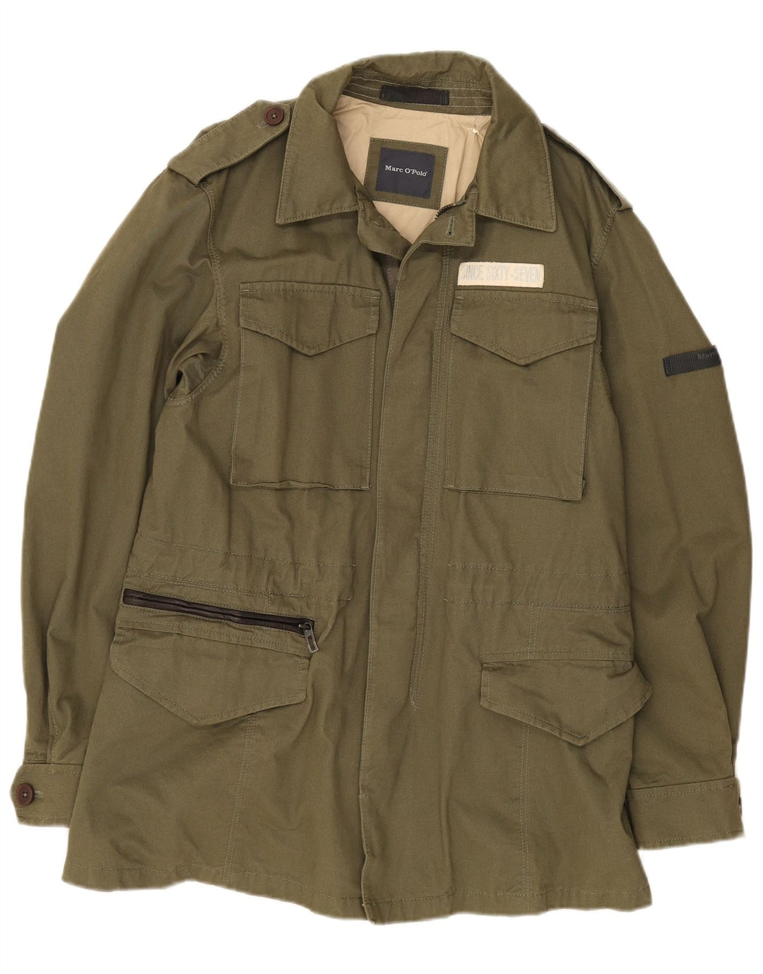 Jaqueta militar masculina Marc O'Polo Reino Unido 36 pequeno exército verde