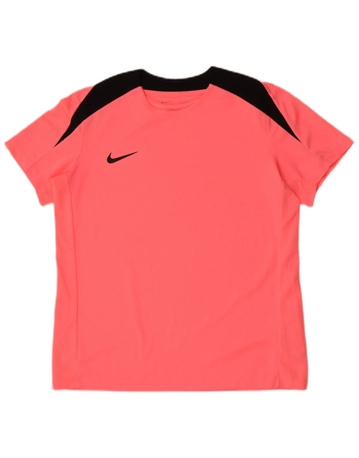 Camiseta Nike Masculina Dri Fit Top Grande Rosa Colorblock Poliéster