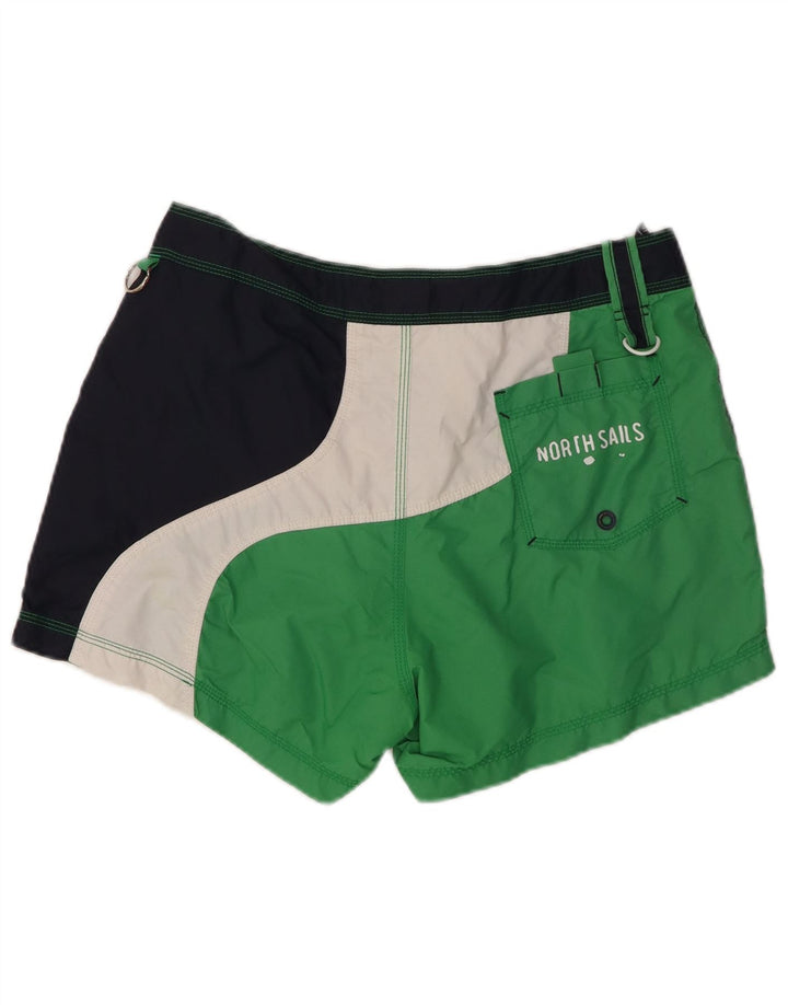 Shorts de natação masculino NORTH SAILS médio verde colorblock