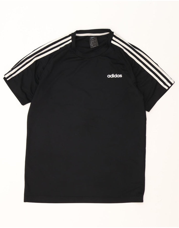 Adidas Mens Climalite Camiseta Top Médio Poliéster Preto