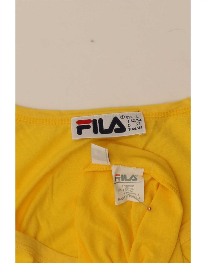 Fila Colete Masculino Top Grande Algodão Amarelo