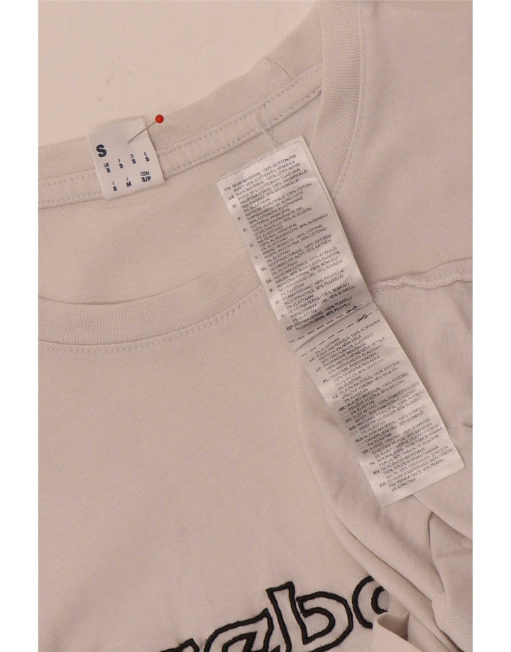 Camiseta gráfica masculina Reebok Top pequeno algodão branco