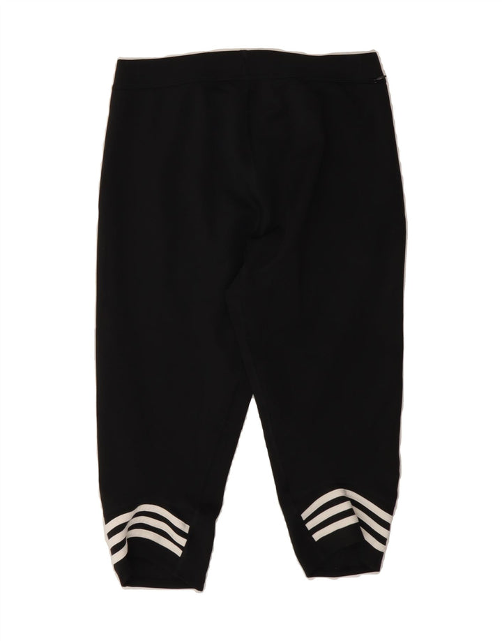 ADIDAS Womens Climalite Capri Tracksuit Trousers UK 14 Large  Black Vintage Adidas and Second-Hand Adidas from Messina Hembry 