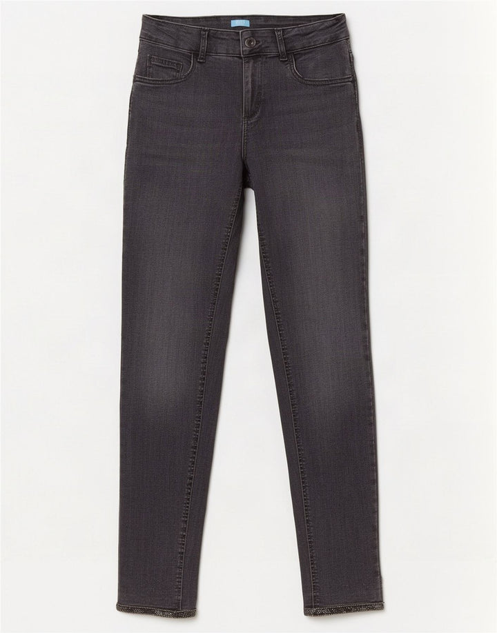 Liu Jo Jeans Slim Feminino W30 L28 Algodão Cinza