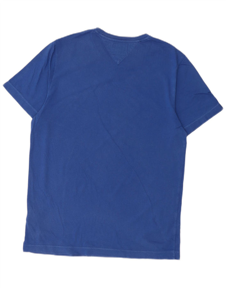Camiseta masculina Tommy Hilfiger Top médio algodão azul