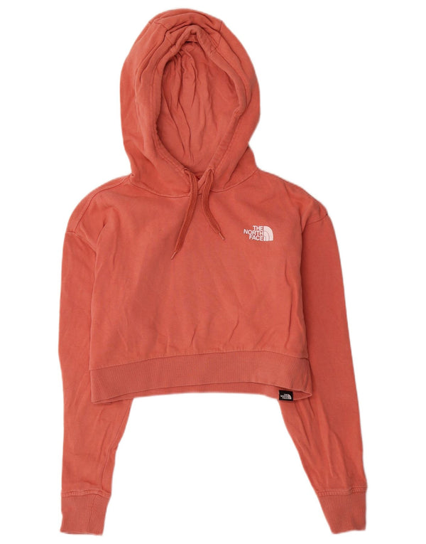 Suéter feminino The North Face com capuz oversized UK 10 pequeno algodão rosa