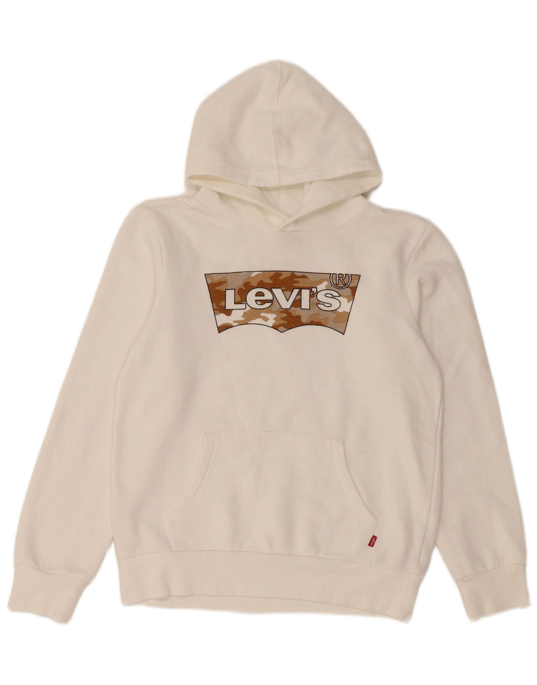Suéter com capuz gráfico LEVI'S Boys 13-14 anos algodão branco