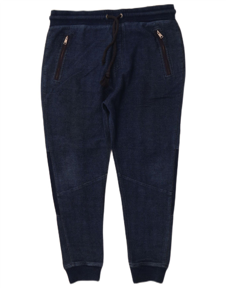 Calça jogger masculina ZARA XL azul algodão