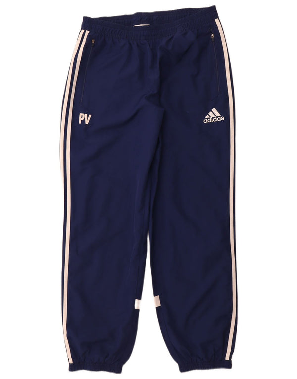 Adidas Mens Graphic Treino Calça Joggers Grande Poliéster Azul Marinho