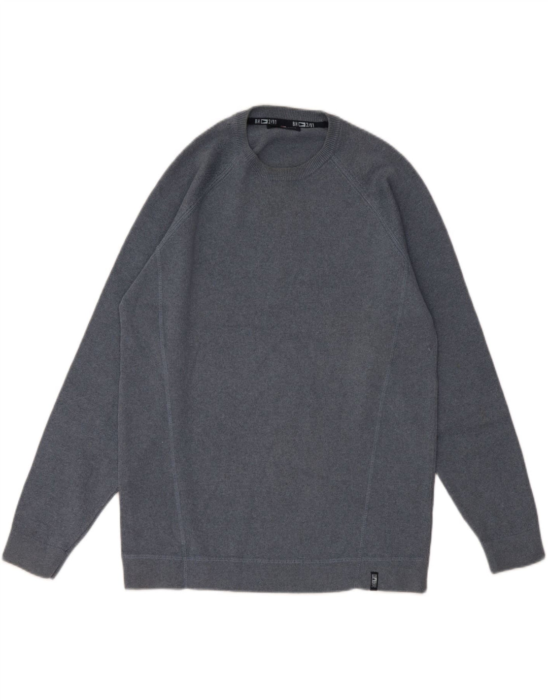 Suéter masculino Marks & Spencer Blue Harbor com gola redonda azul médio