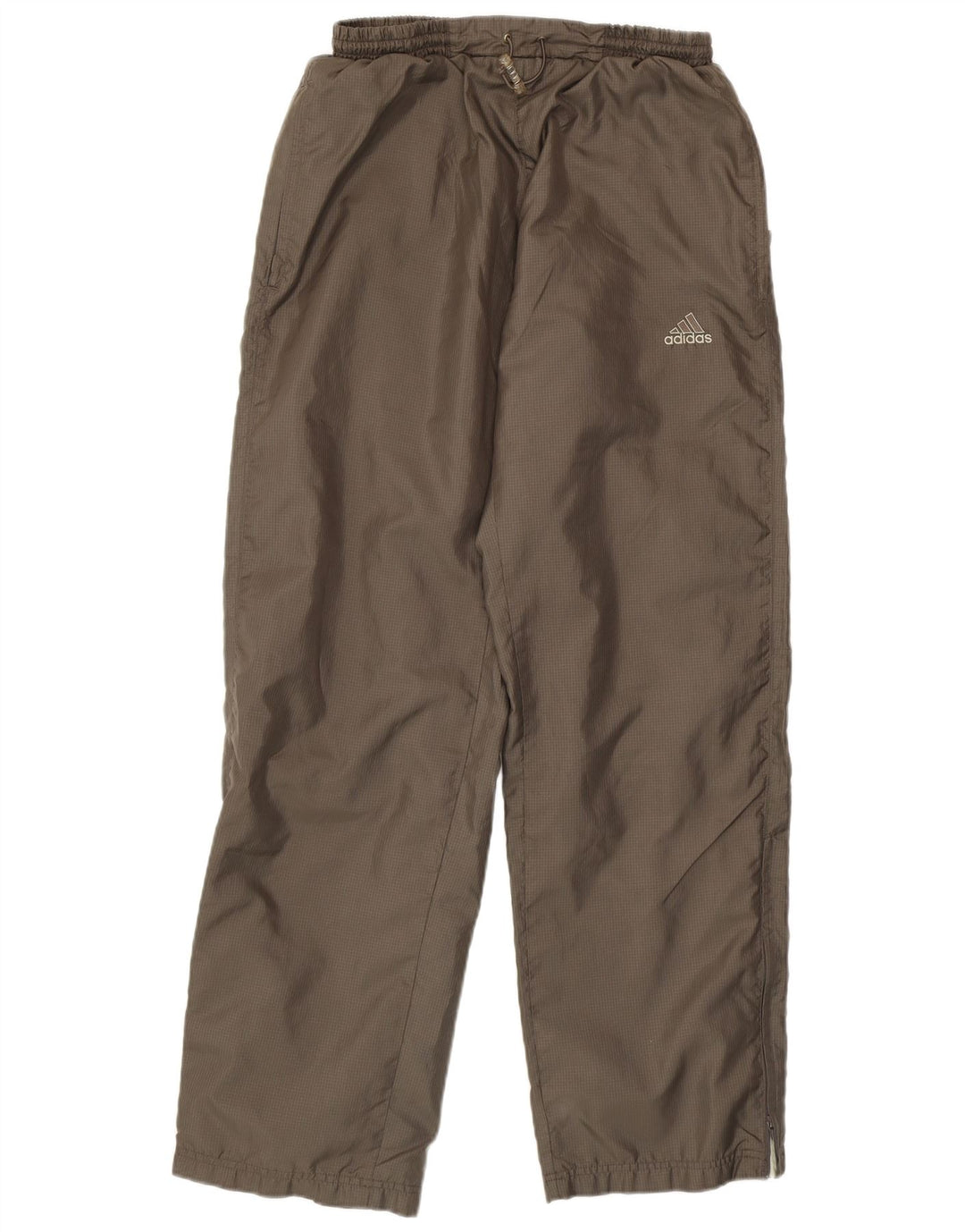 Calça de treino feminina ADIDAS UK 14 poliéster xadrez marrom médio