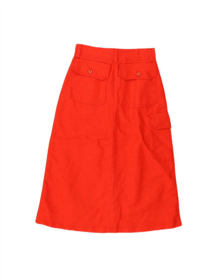 Saia cargo feminina VINTAGE W24 XS algodão vermelho