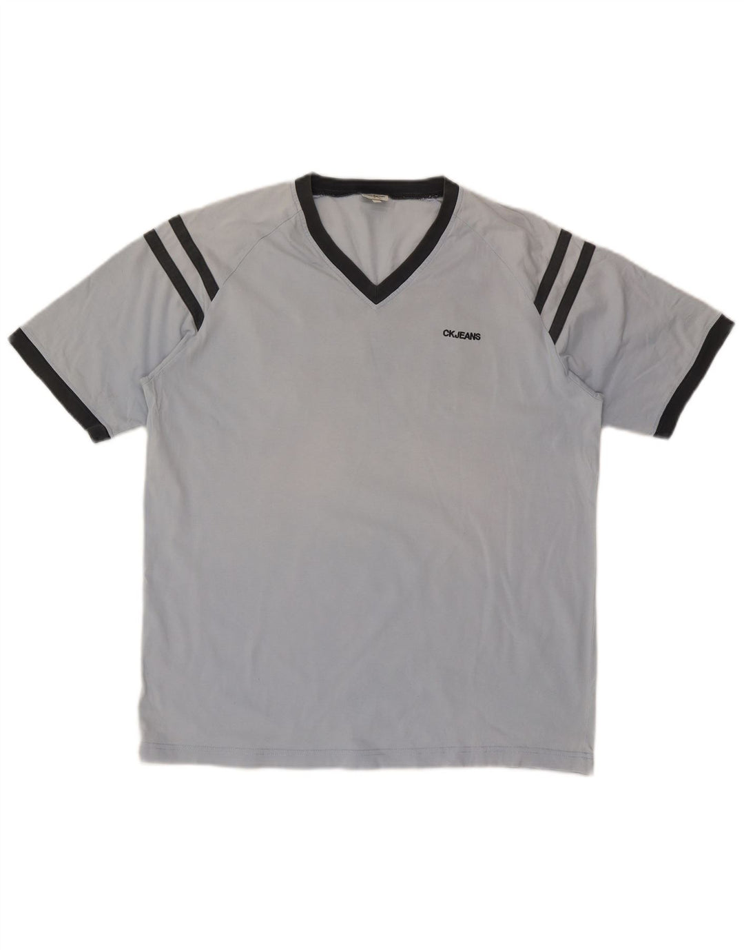 Camiseta masculina CALVIN KLEIN JEANS com estampa gráfica grande azul