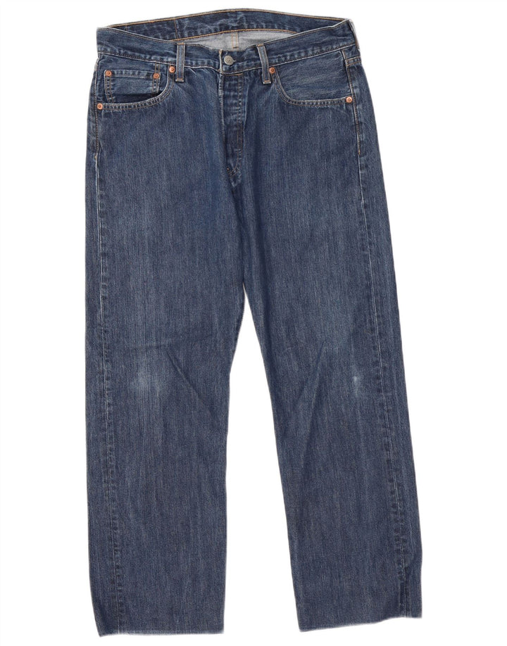 Levi's Masculino 501 Straight Jeans W32 L27 Azul Marinho Algodão