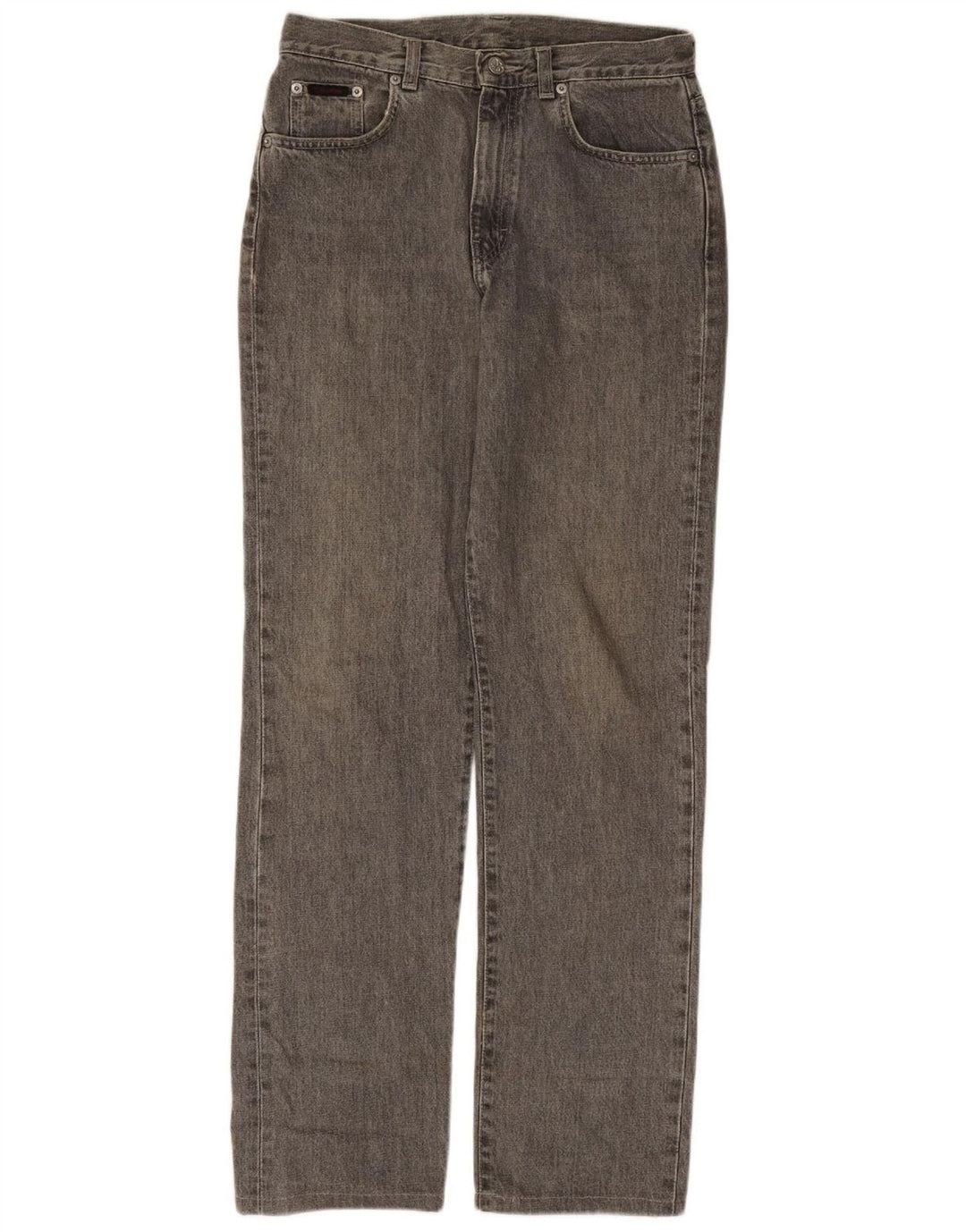 Calça jeans reta feminina CALVIN KLEIN W29 L31 algodão cinza