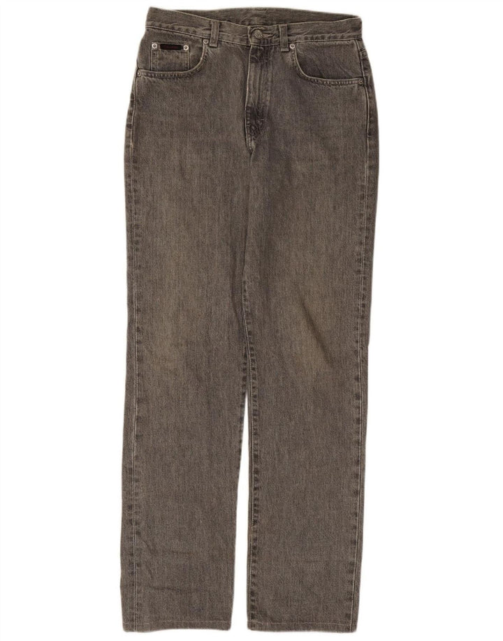 Calça jeans reta feminina CALVIN KLEIN W29 L31 algodão cinza