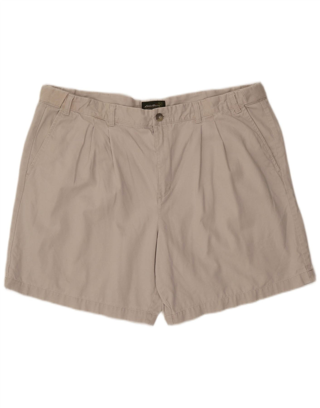 EDDIE BAUER Masculino Pegged Chino Shorts W42 2XL Algodão Cinza