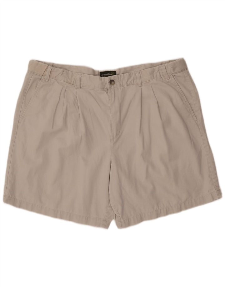 EDDIE BAUER Masculino Pegged Chino Shorts W42 2XL Algodão Cinza