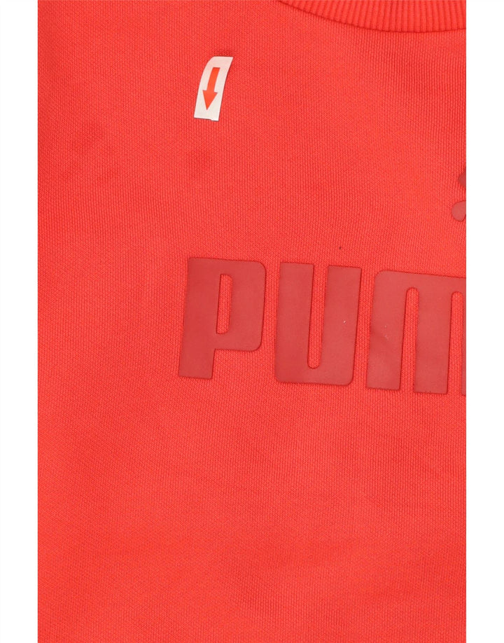 Puma Mens Graphic Moletom Jumper Pequeno Vermelho