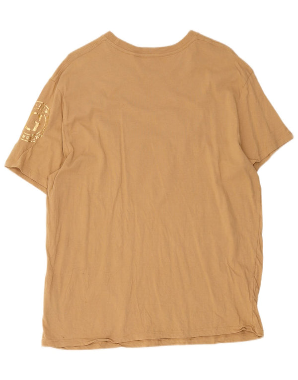 Camiseta feminina Guess com estampa gráfica UK 18 XL algodão bege