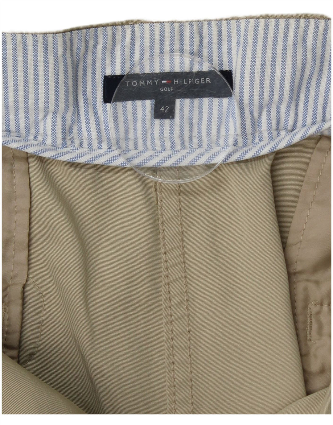 Calça feminina casual TOMMY HILFIGER UE 42 grande W34 L27 bege