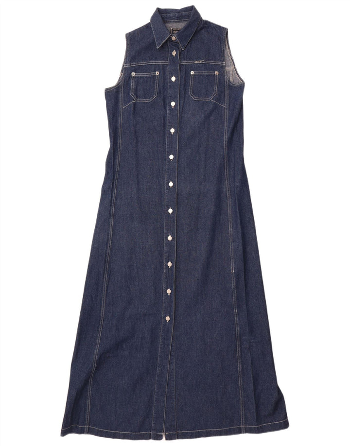 Vestido jeans feminino sem mangas Rifle UK 12 azul marinho médio
