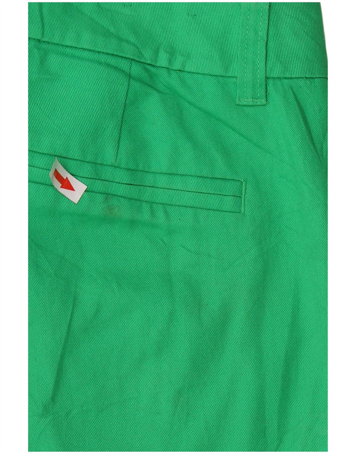 J. CREW Shorts Chino Feminino US 6 Médio W32 Algodão Verde