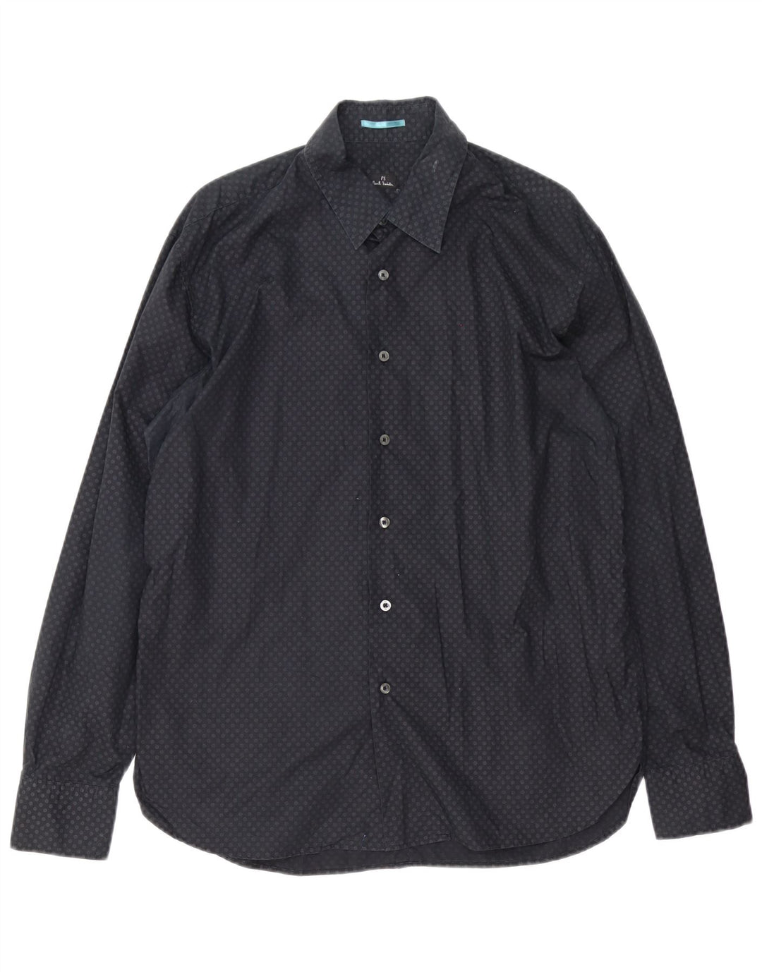 Camisa masculina Paul Smith Classic Fit XL algodão manchado preto