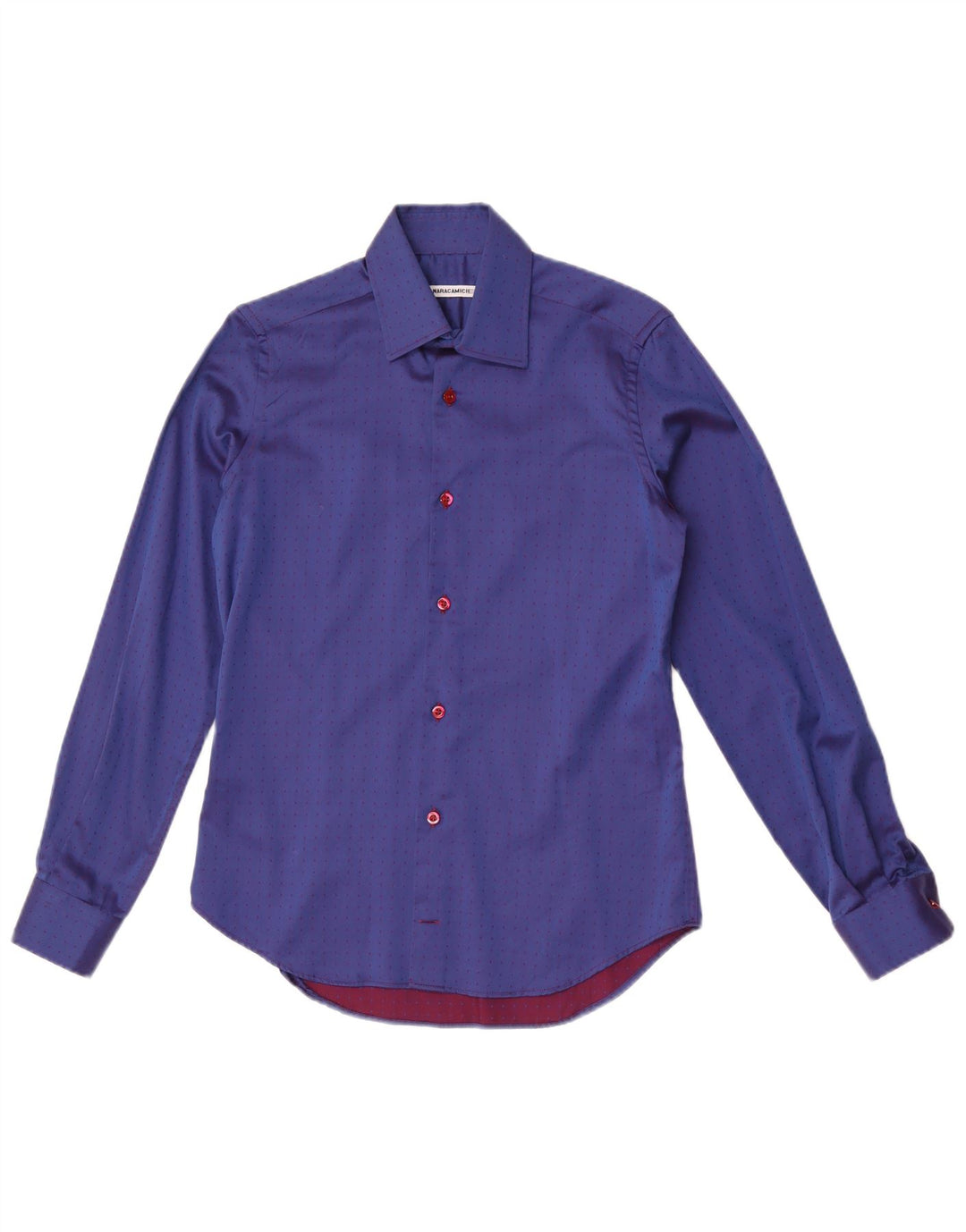 Camisa masculina Naracamicie XS algodão manchado azul