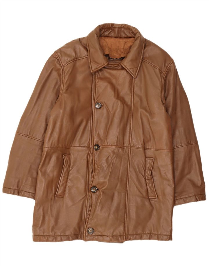 Belfe & Belfe Jaqueta de couro masculina IT 52 XL marrom