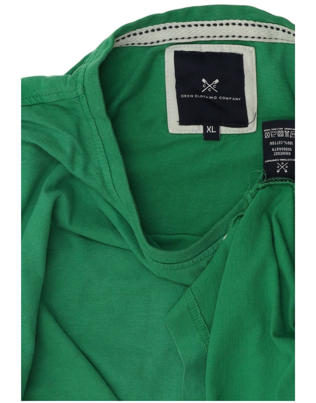 Camiseta masculina CREW CLOTHING Top XL algodão verde
