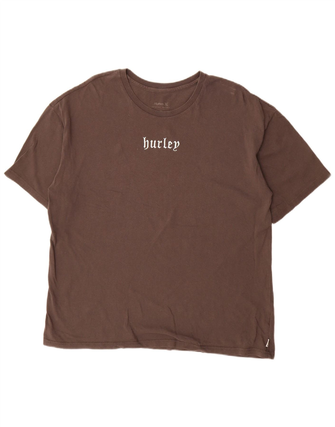 Hurley Camiseta masculina gráfica grande marrom