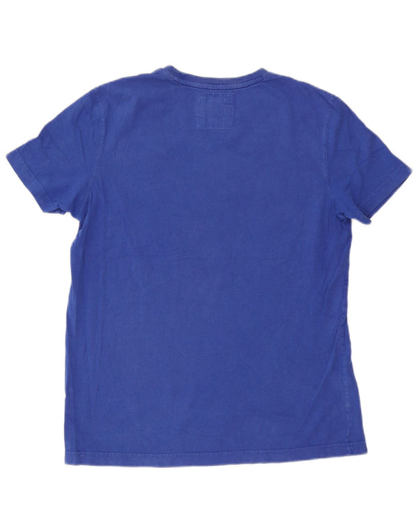 Camiseta masculina Crew Clothing azul médio