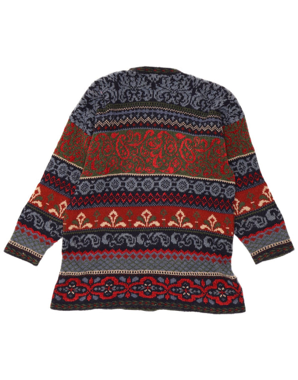 Suéter vintage masculino com gola redonda IT 44 médio multicolorido Fair Isle