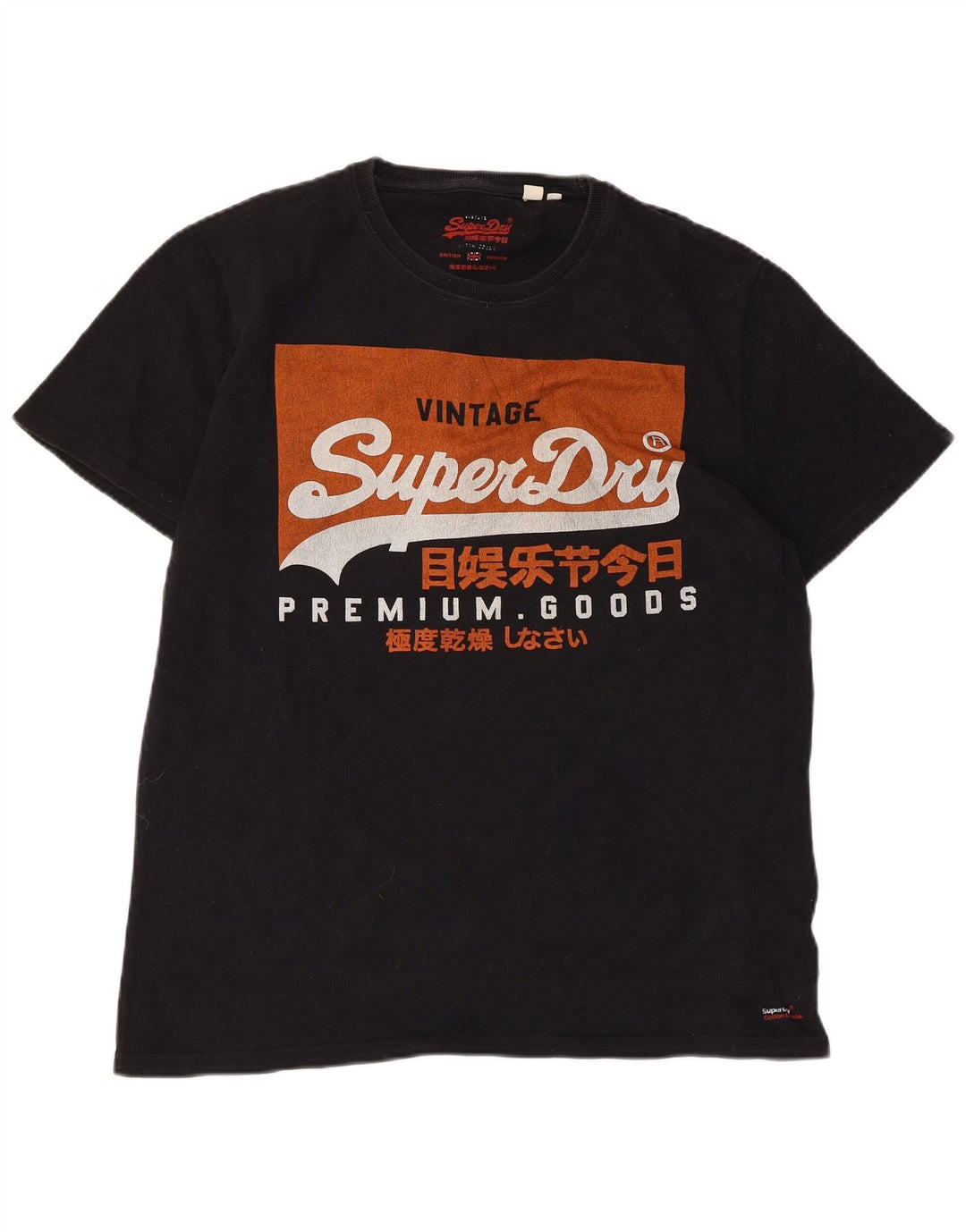 Camiseta gráfica masculina Superdry Top XL algodão preto