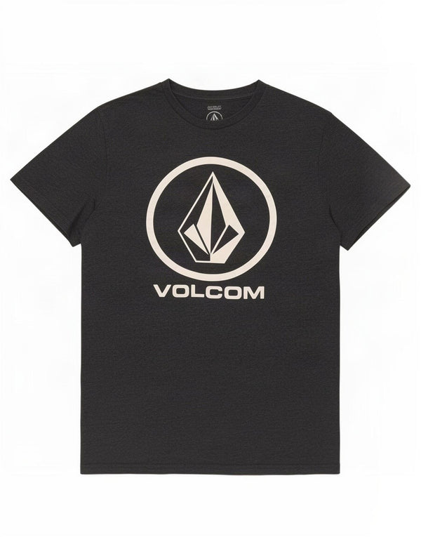 Camiseta masculina gráfica Volcom Top médio algodão preto