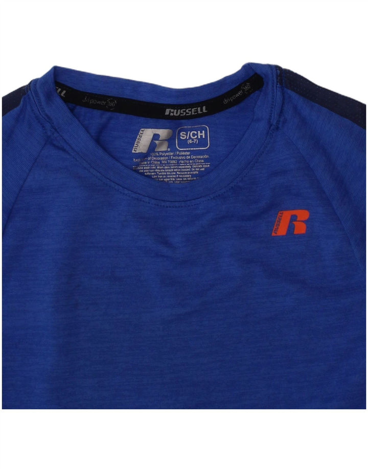 Camiseta Russell Athletic Boys Dri-Power Top 6-7 Anos Pequeno Azul