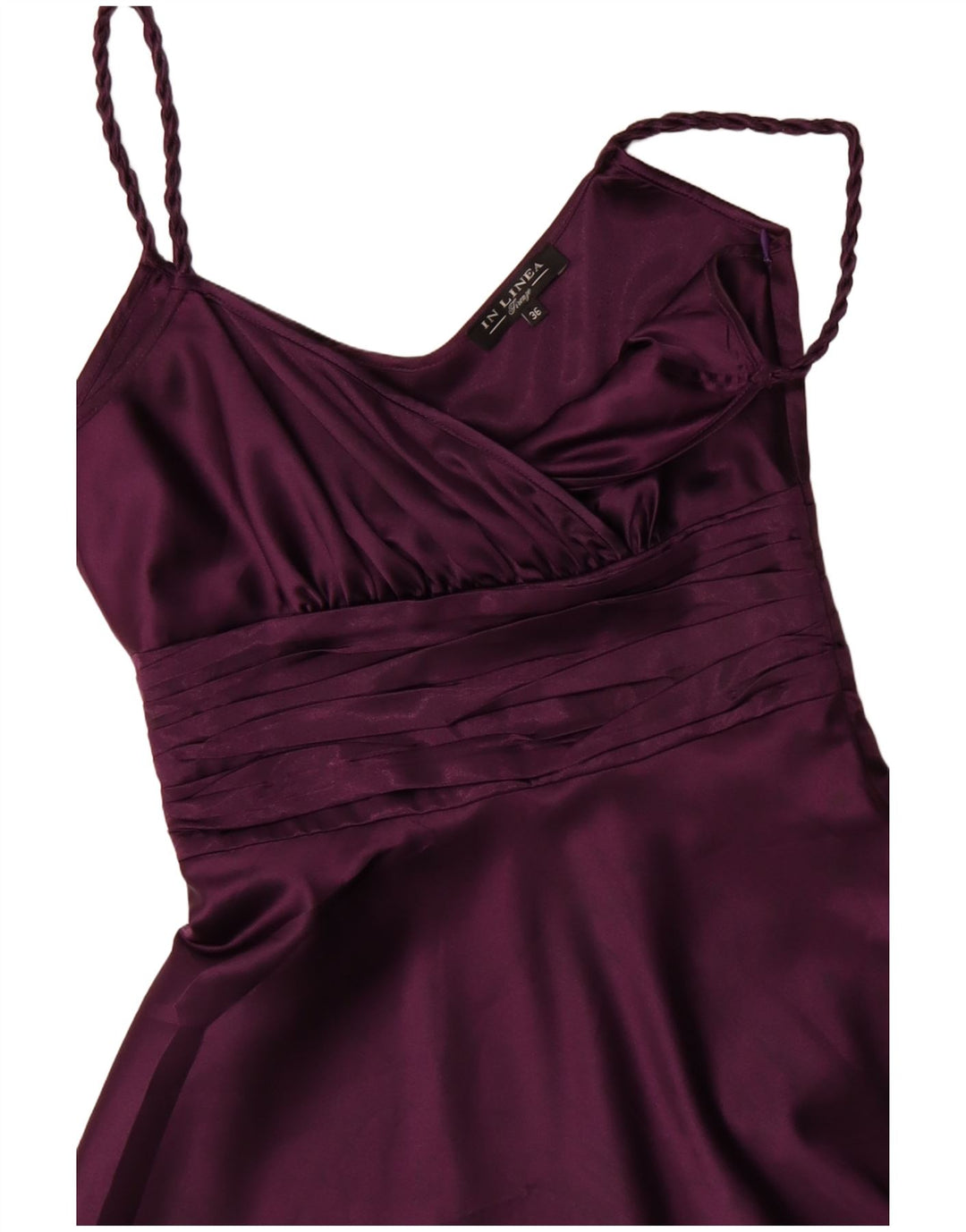 IN LINEA Vestido feminino sem mangas evasê UE 36 pequeno roxo