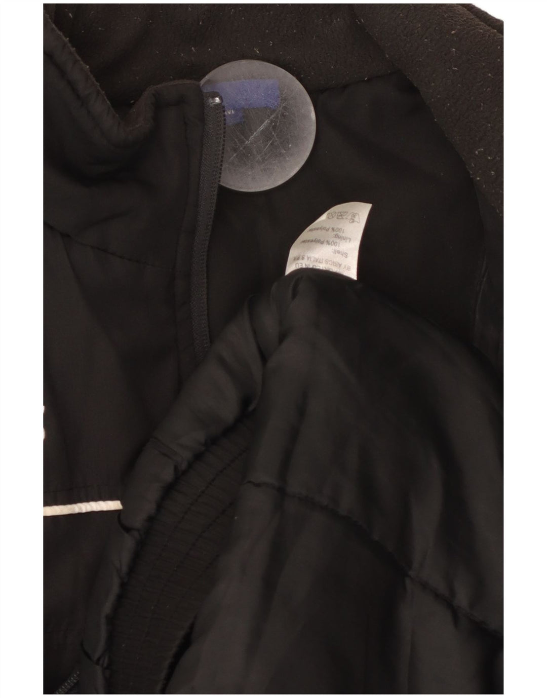 ASICS Mens Tracksuit Top Jacket Médio Preto Poliéster