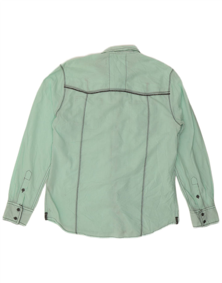 BKE Camisa masculina de ajuste padrão grande algodão verde