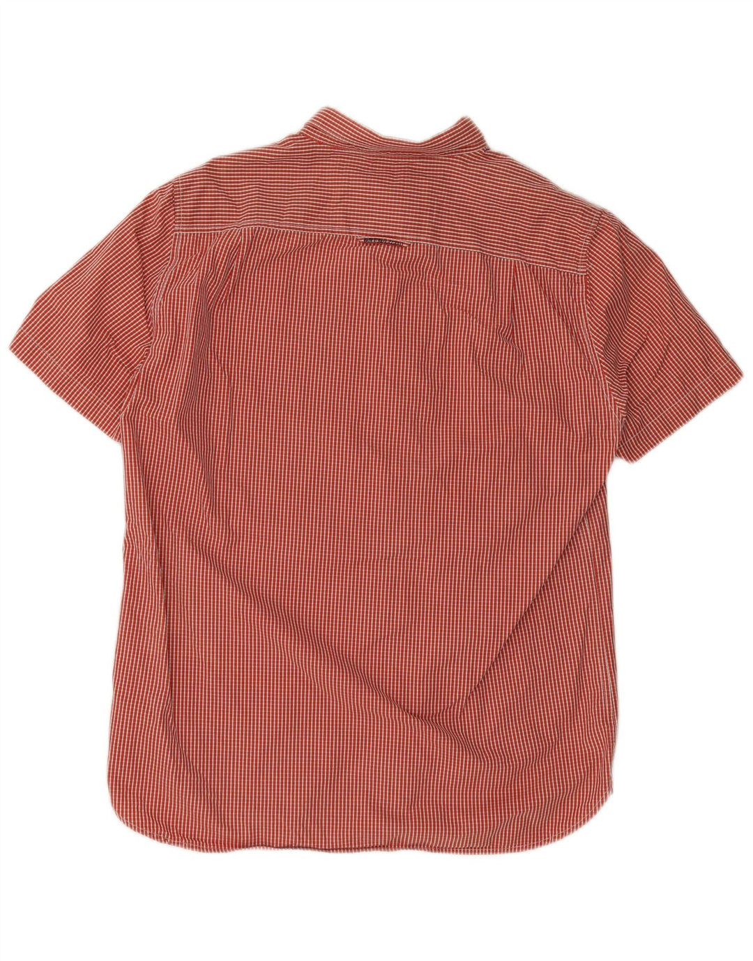 Camisa masculina de manga curta SUPERDRY 2XL algodão vermelho guingão