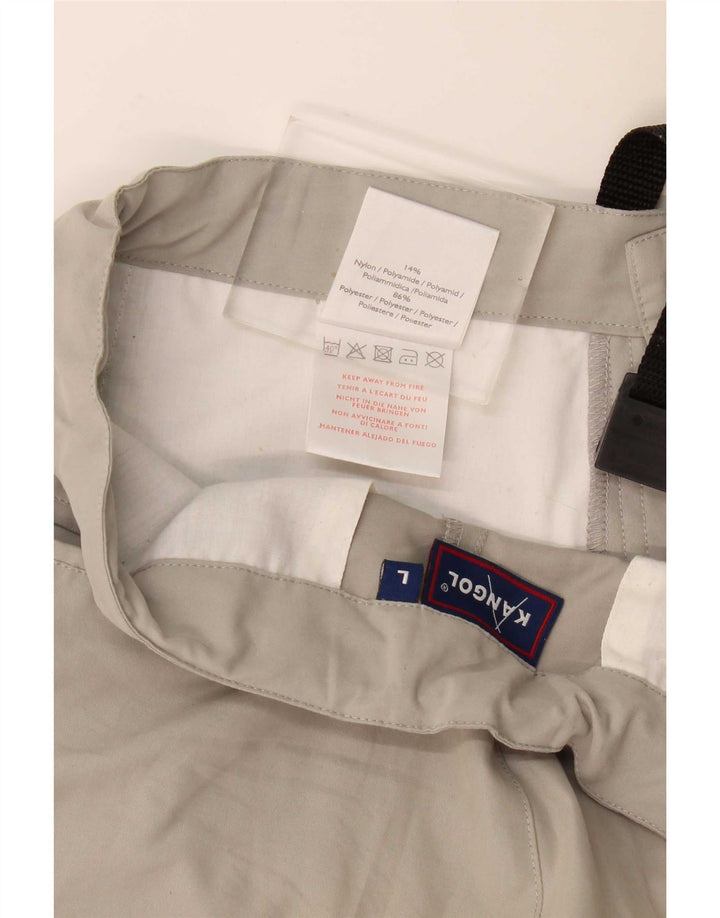 Calça cargo masculina Kangol reta grande W34 L30 cinza poliamida