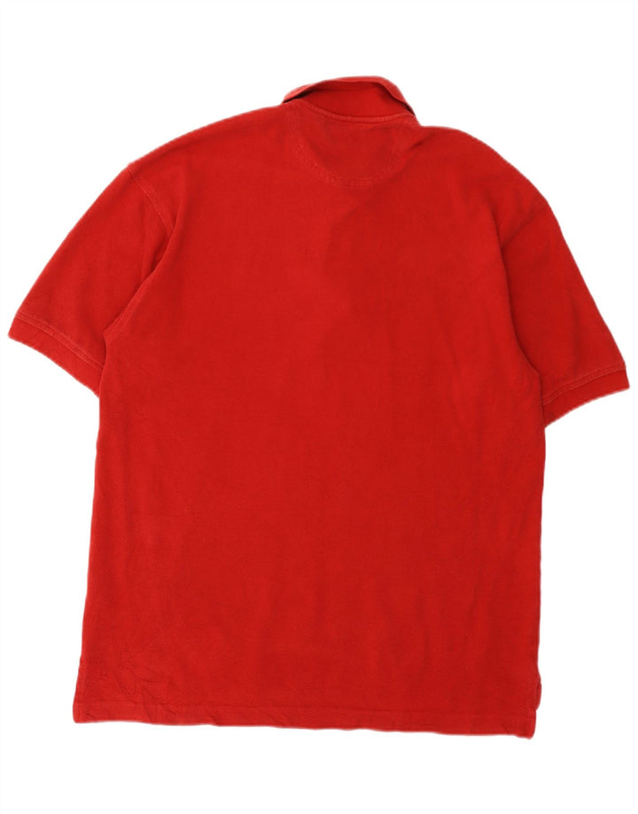 Camisa polo masculina IZOD pequena de algodão vermelho